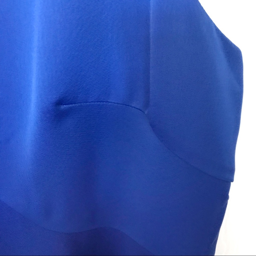 ❌SOLD❌TED BAKER Kandal Blue Drop Hem Dress Sz 5 10 - Picture 4 of 8